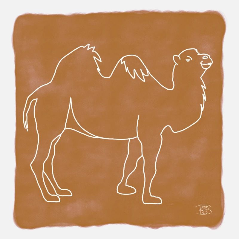 « Camel », Boho Line Art Design, série « Desert »