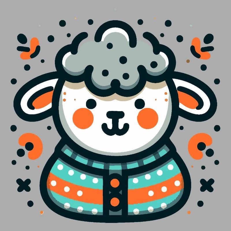 Süßes Schaf im Pullover