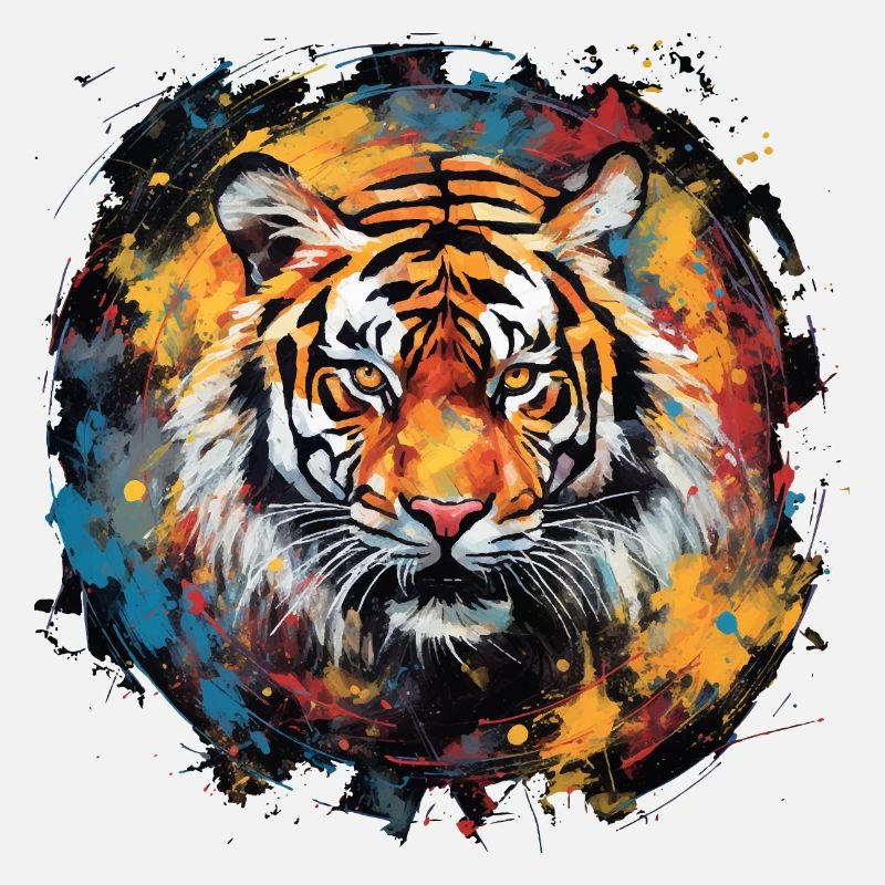 Tiger Design Bunt Tigerkopf