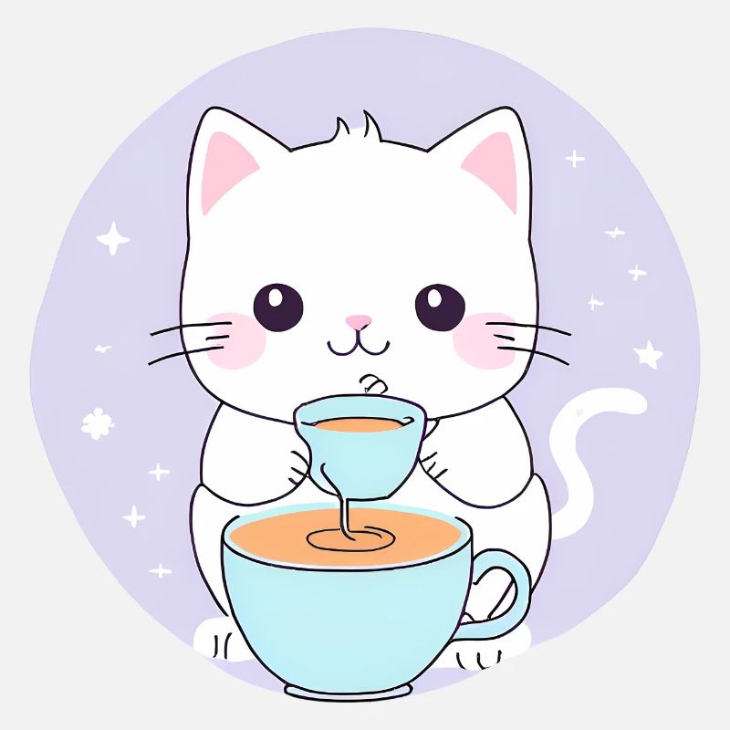 Mignon chat mignon double café espresso