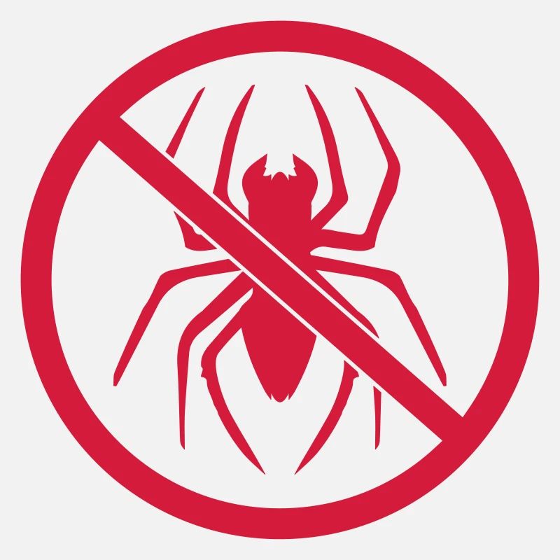shield forbidden zone no spider logo design disgust