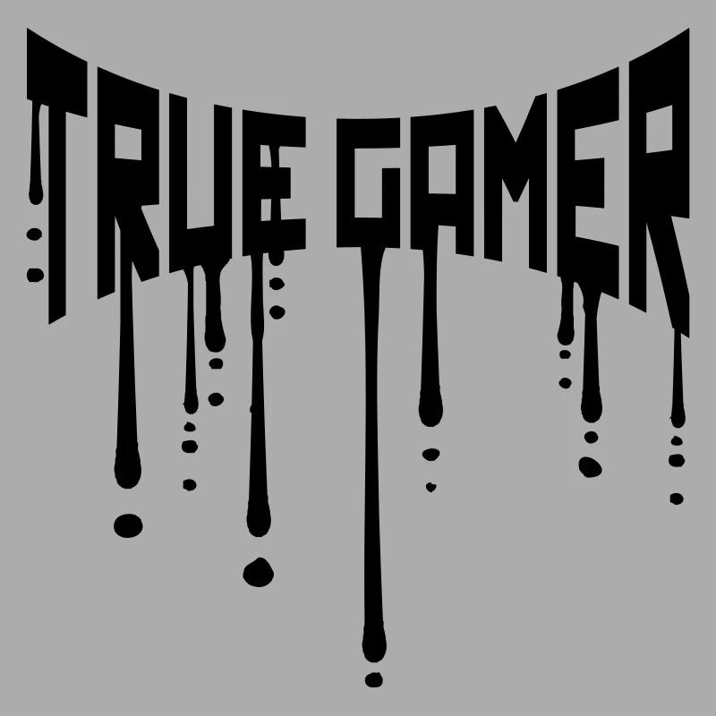 drop true gamer graffiti gamble text logo nerd