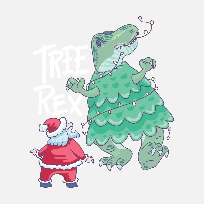 Arbre Rex Noël Drôle Santa Trex