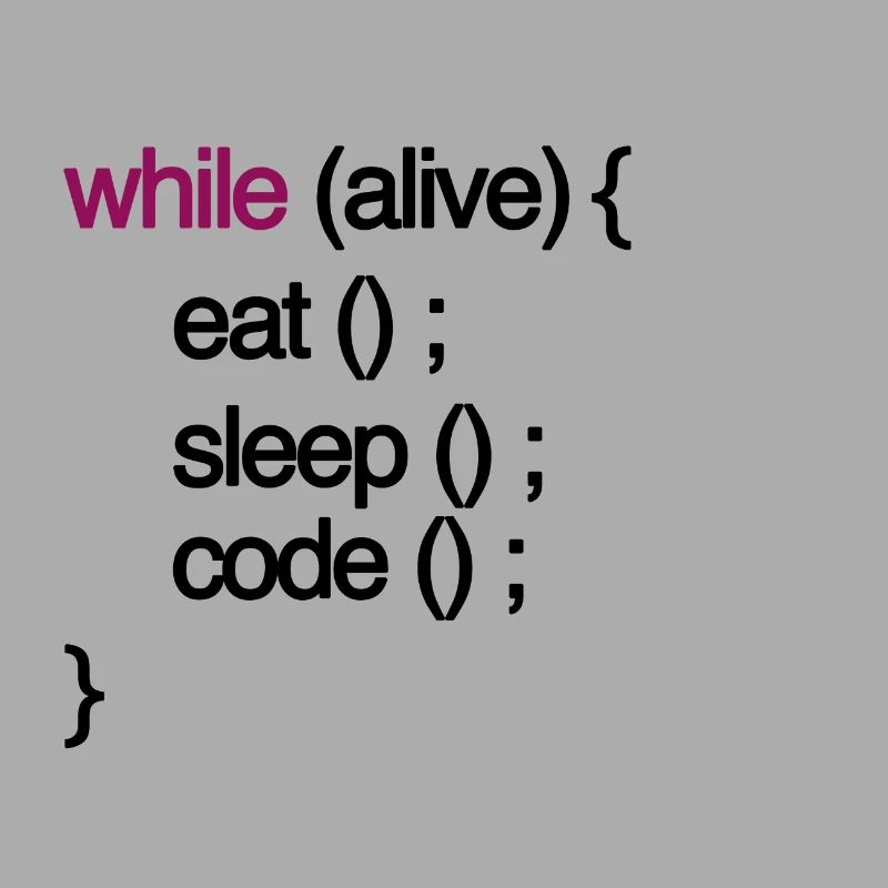 while alive code Informatiker programming coding