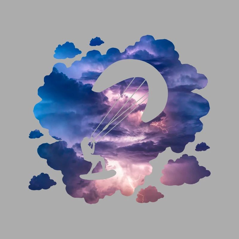 Double Exposure Kite Surfing Abenteuer Geschenk