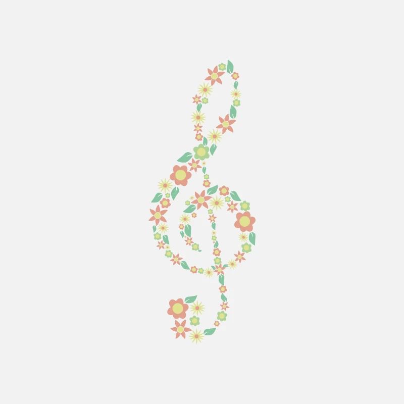 Clé de violon Fleurs printanières Mélodouilles