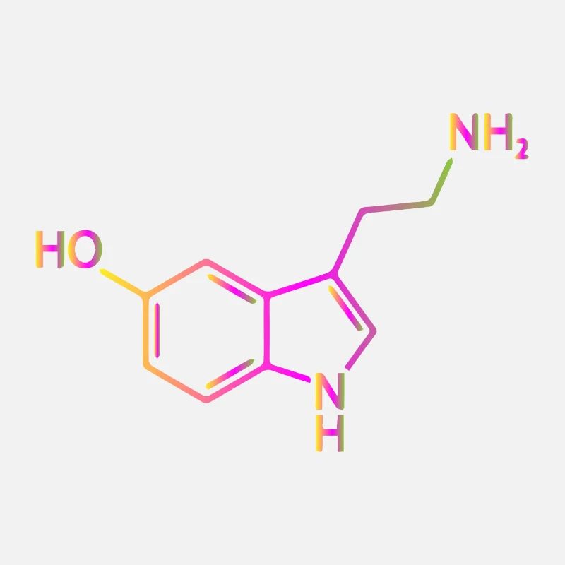 Sérotonine molécule chimie bonheur idée de cadeau