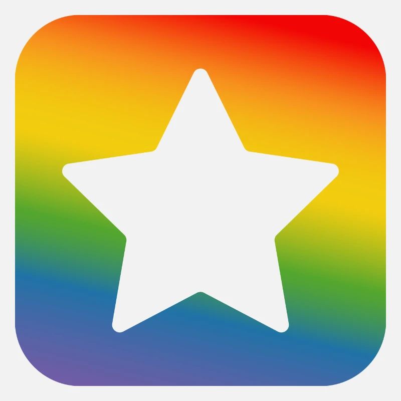 LGBT lgbtqi queer rainbow star button
