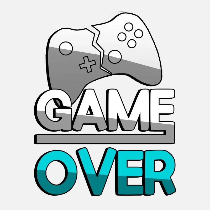 GAME OVER (Türkis) + Controller - Gaming