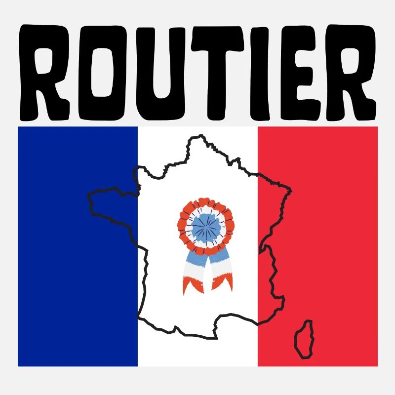 ROUTIER FRANCAIS - DRAPEAU BLEU BLANC ROUGE