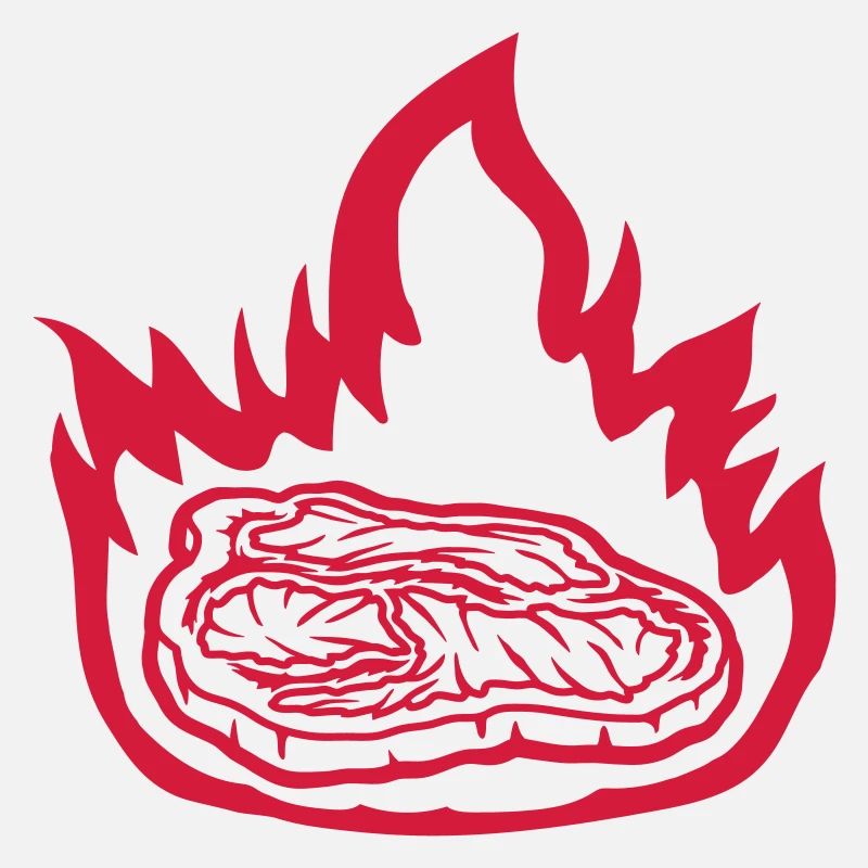 Steak chaud au feu juteux