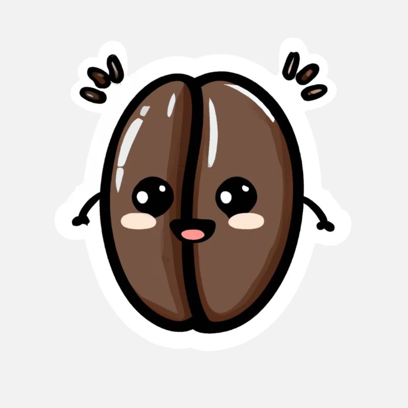 Grain de café Kawaii