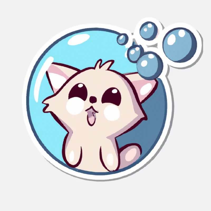 Soap Bubbles Cat