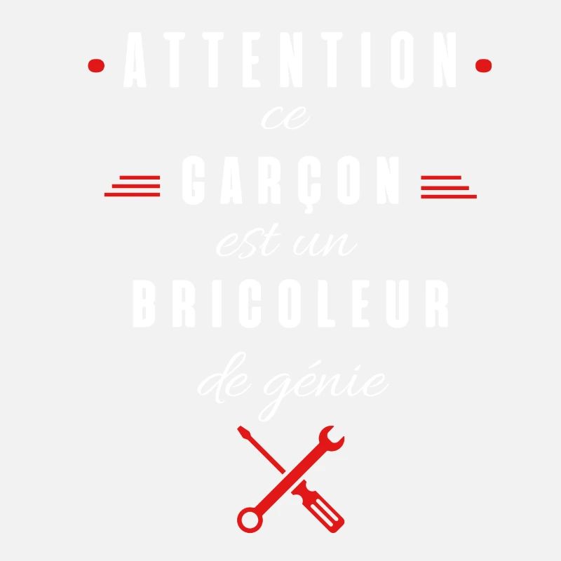 attention ce garçon est un bricoleur de génie