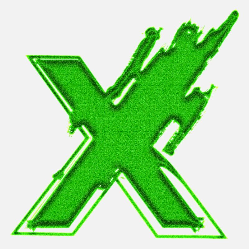 Symbolform Typografie Buchstabe Alphabet X