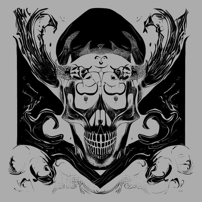 Halloween- oder Horror- Totenschädel mit Ornamente