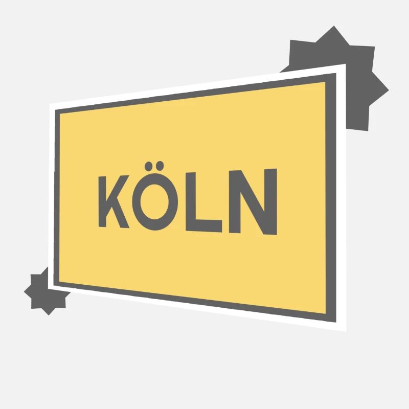 Köln Ortsschild - modern grey