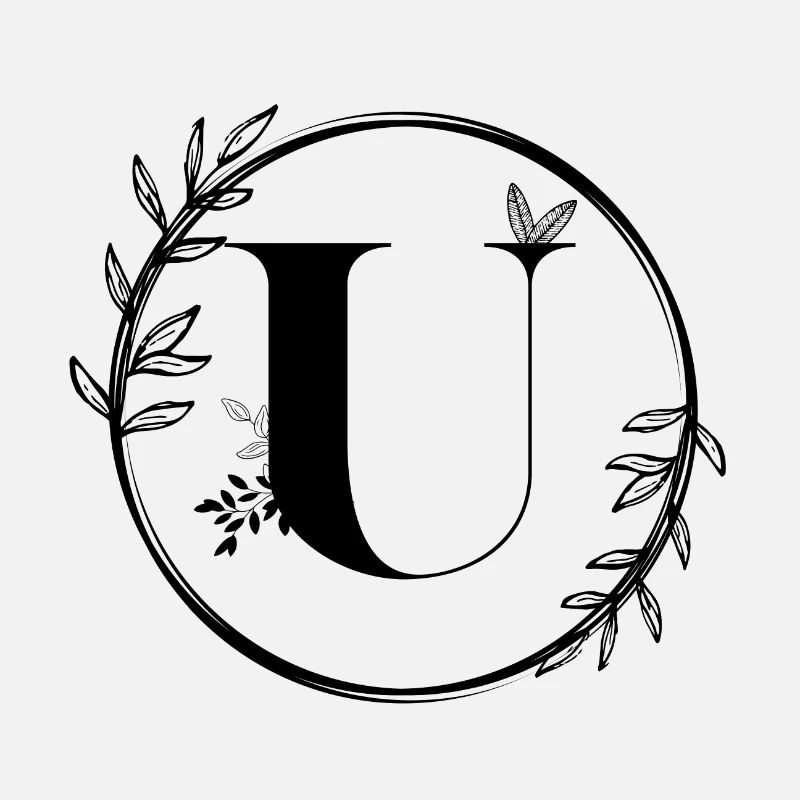 Lettre U Florale