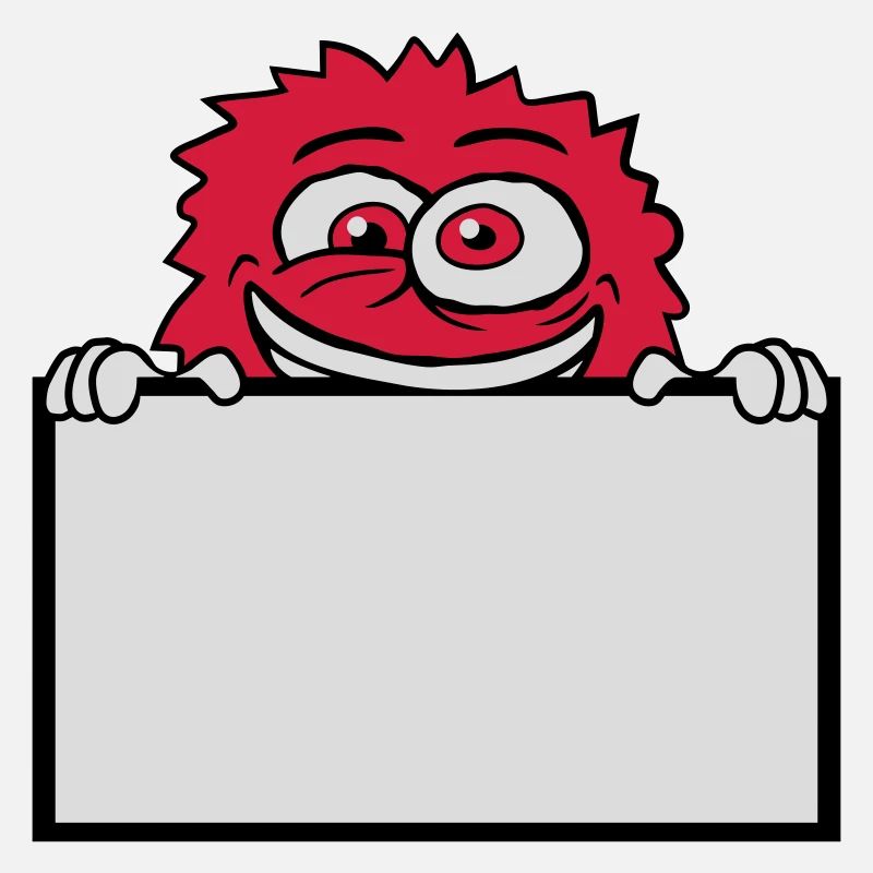 Schild zeigen wahnsinniges Monster