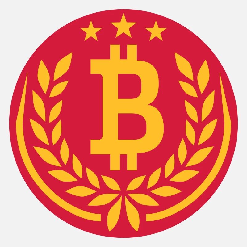 Lorbeerkranz Bitcoin Sterne Wappen
