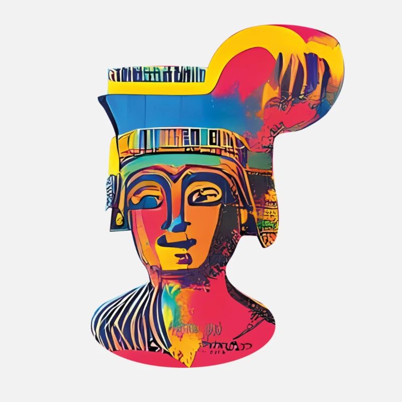 Le Pop Art du Pharaon de Warhol - Illustration IA