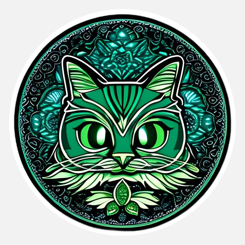 Color mandala cat