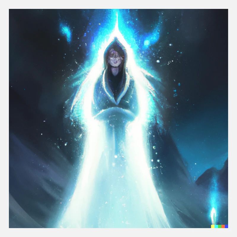 Mystischer blauer Geist digital art