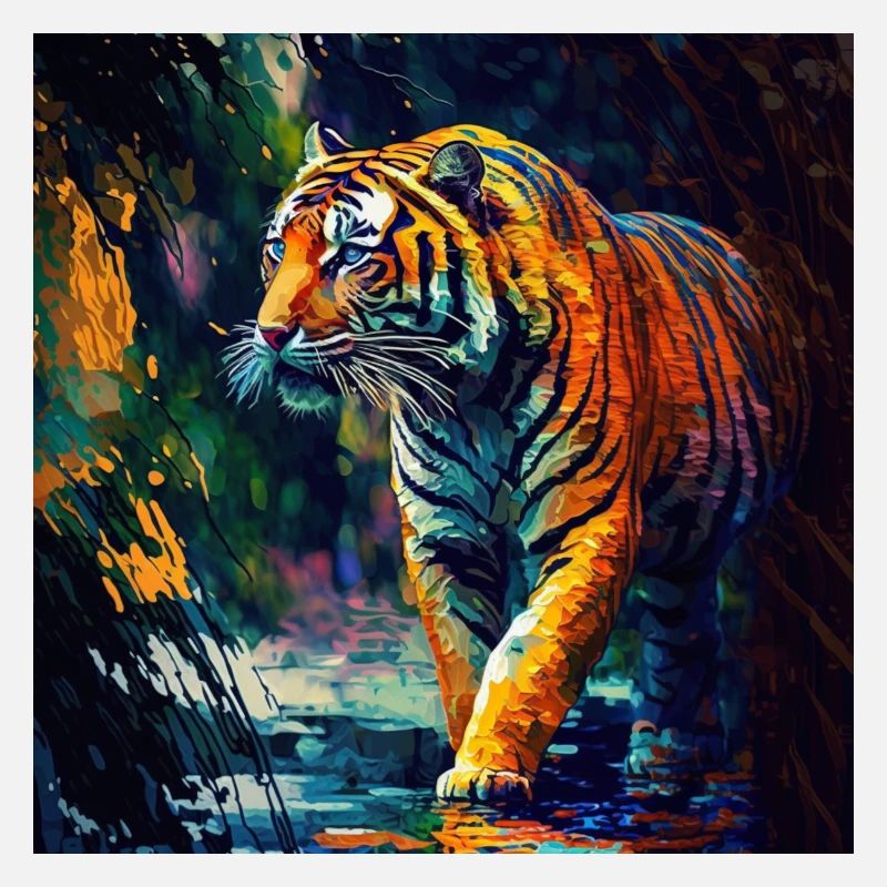 Tigre du Bengale à l’affût