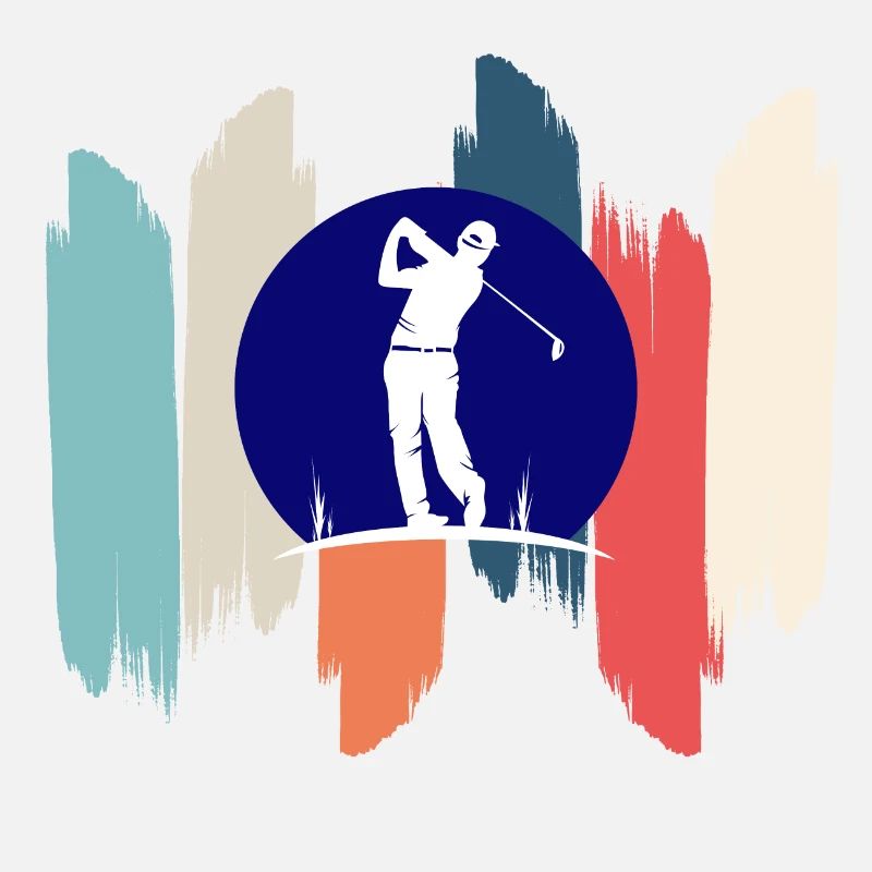 Retro rainbow golf