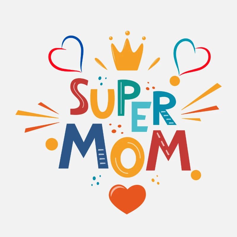 Super MOM Rétro Multicolore