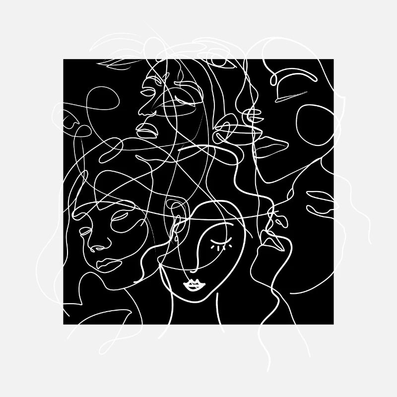 Face line black