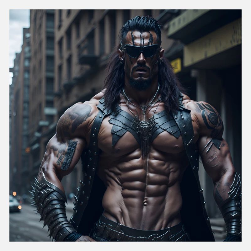Futur Cyberpunkt Warrior