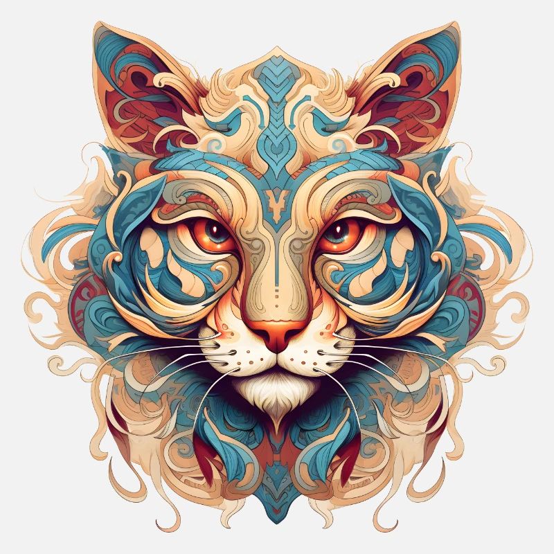 Chat tigre mandala