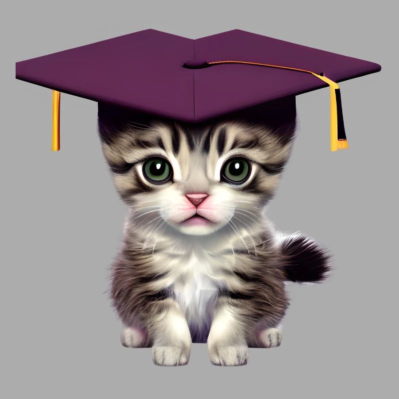 Bachelor Katze Studium Absolvent Schulabschluss