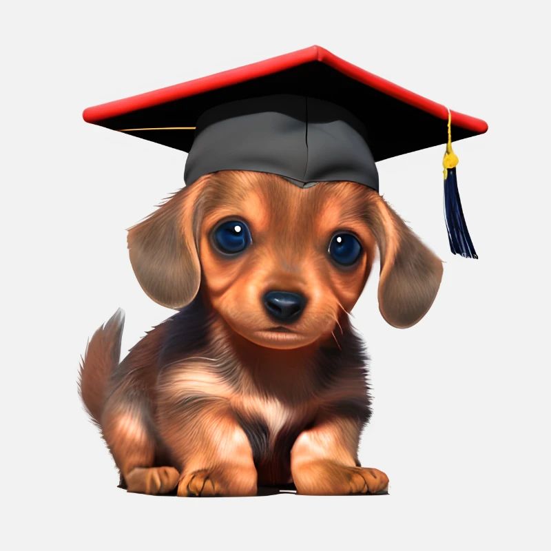 Bachelor Dachshund Hunde Schulabschluss Studium
