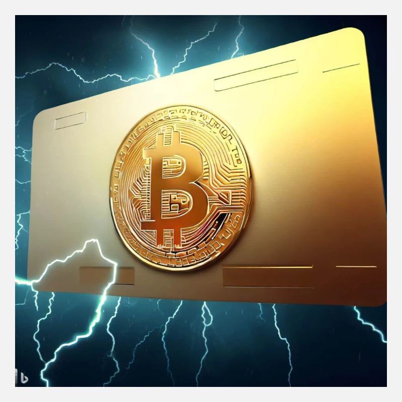 Carte Bitcoin en or