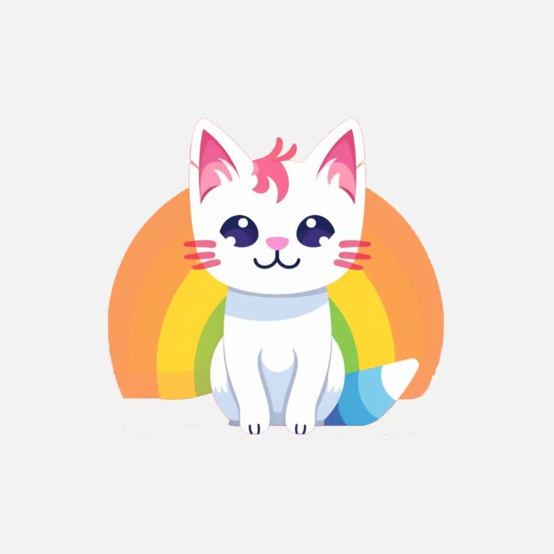 Chat arc-en-ciel
