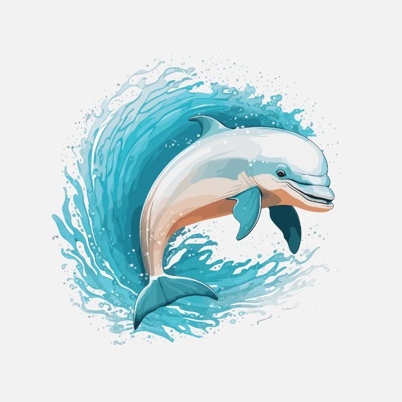 Dauphins saut ludique