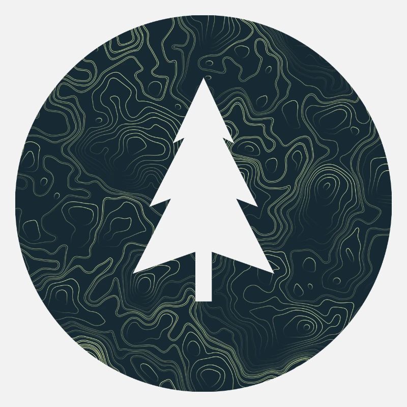 Pine tree mountain reliefs