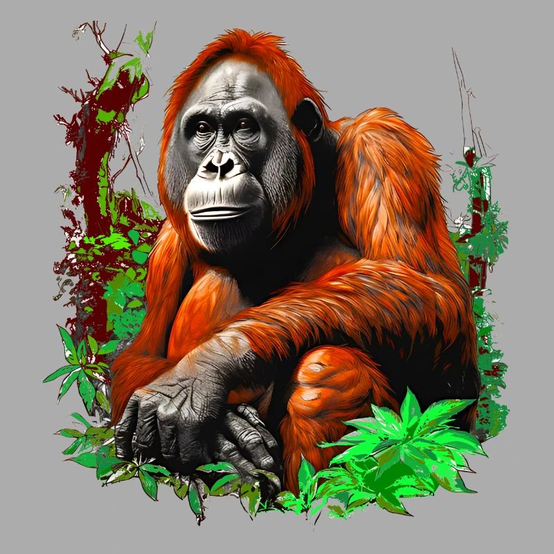 Orang-Utans können glücklich oder wütend sein