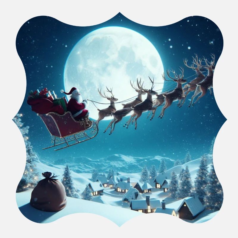 Weihnachtsmann Schlitten Rentier Geschenke Weihnachtsbaum