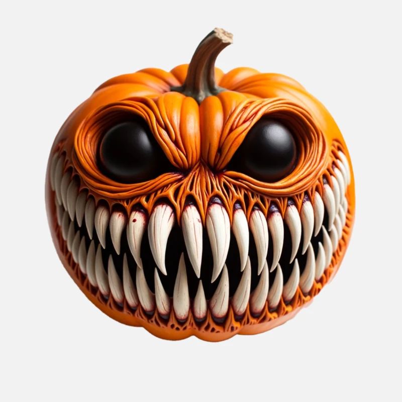 Citrouille dHalloween transformée en un monstre