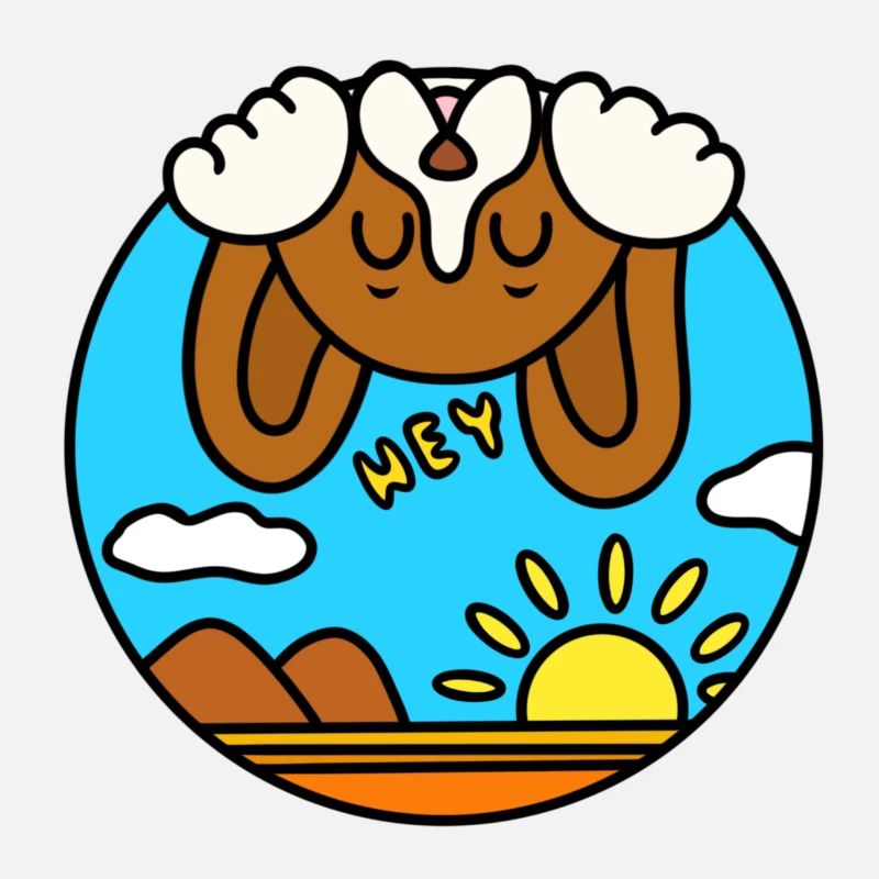 Funny playful cartoon beagle