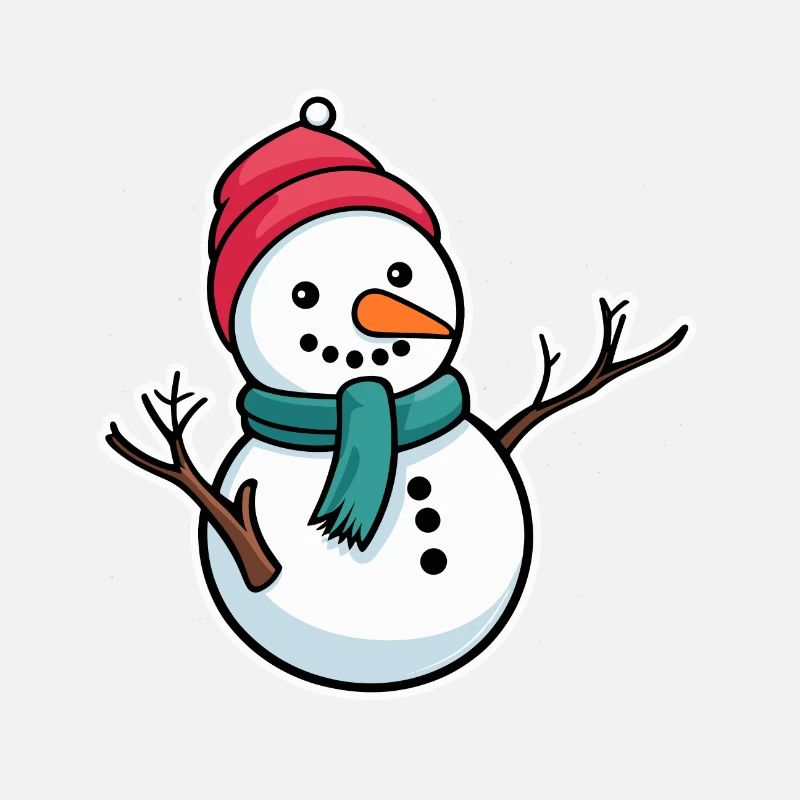 Snowman Christmas Drawing