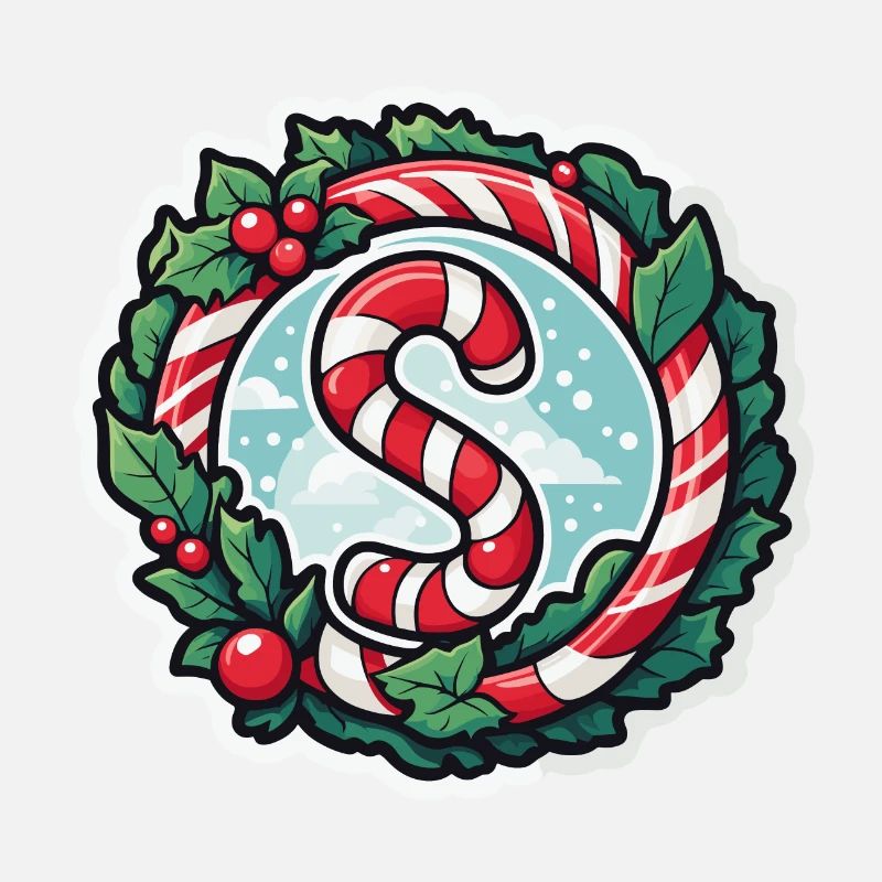 Candy Cane Christmas Drawing