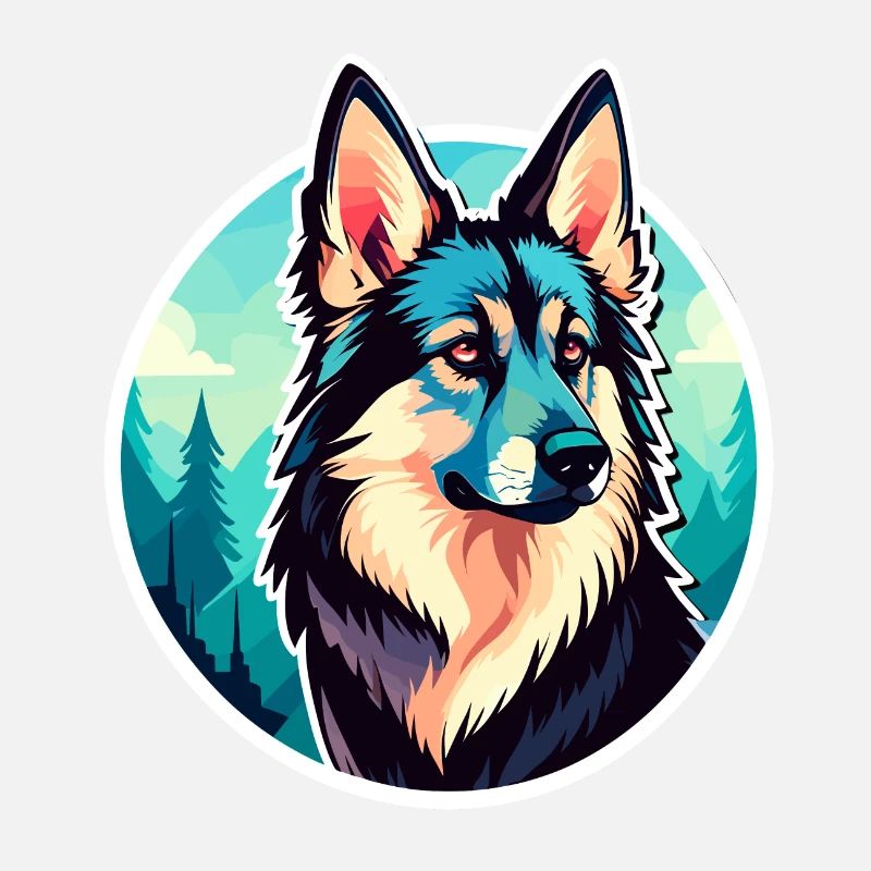 German Shepherd Illustration