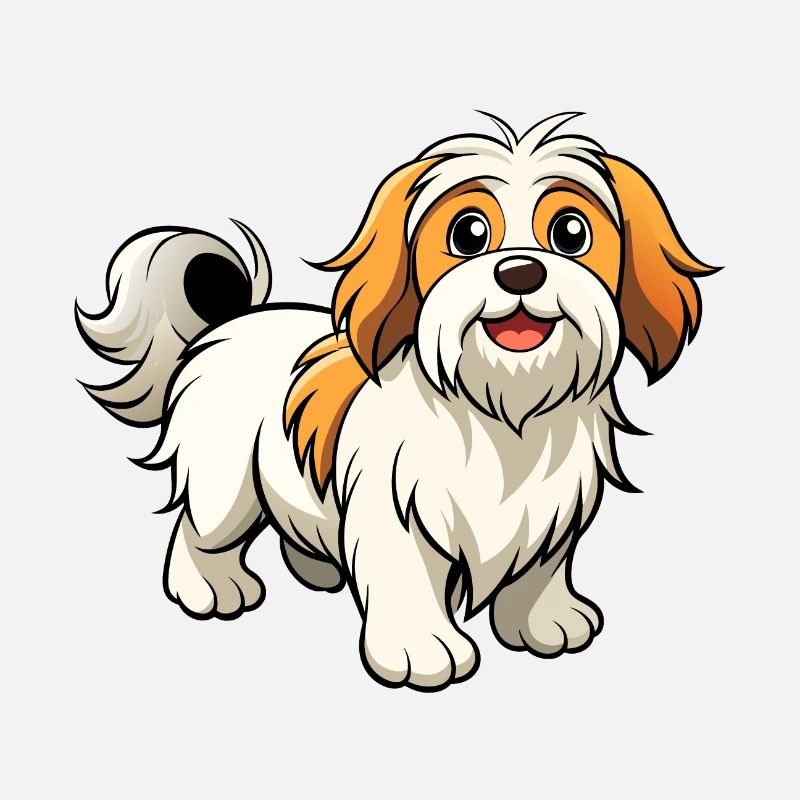 Parade confiante de Lhassa Apso