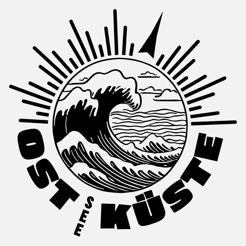 Surf sur la côte de la mer Baltique