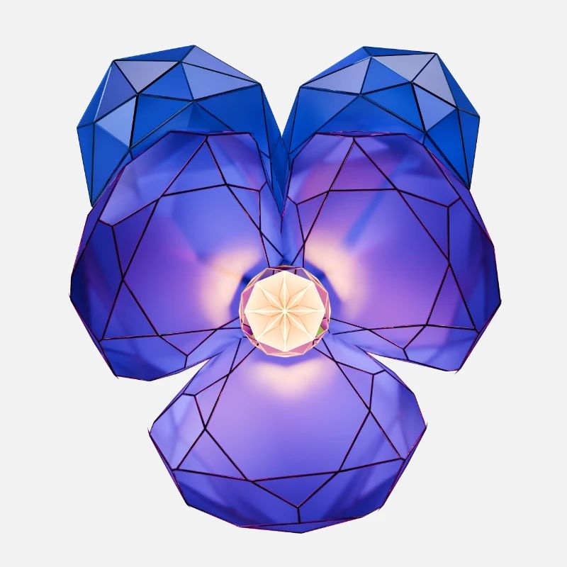 Violet Crystal Bloom