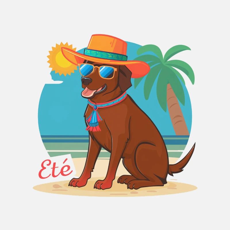 CHIEN A LA PLAGE